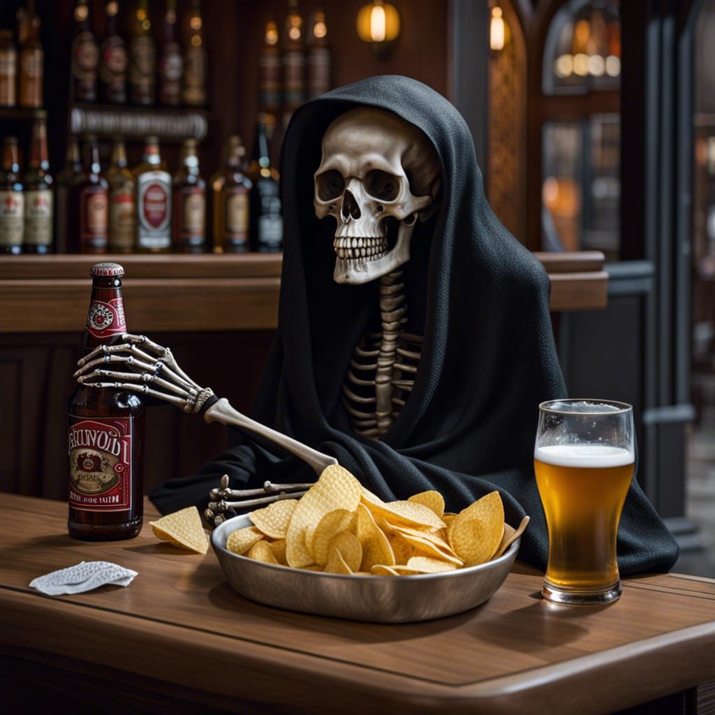 Death Takes a Break: Beer and Chips in a Bar