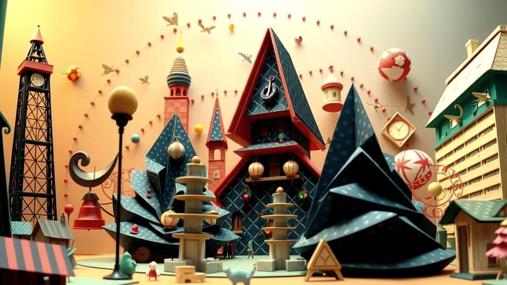 Origami Masterpiece in Hundertwasser Style