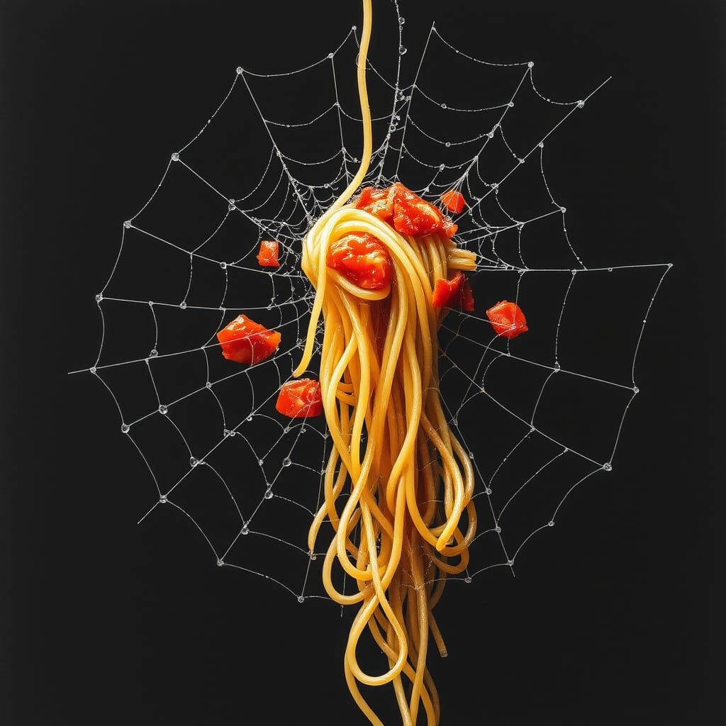 Spiderweb Spaghetti in Amatriciana Sauce