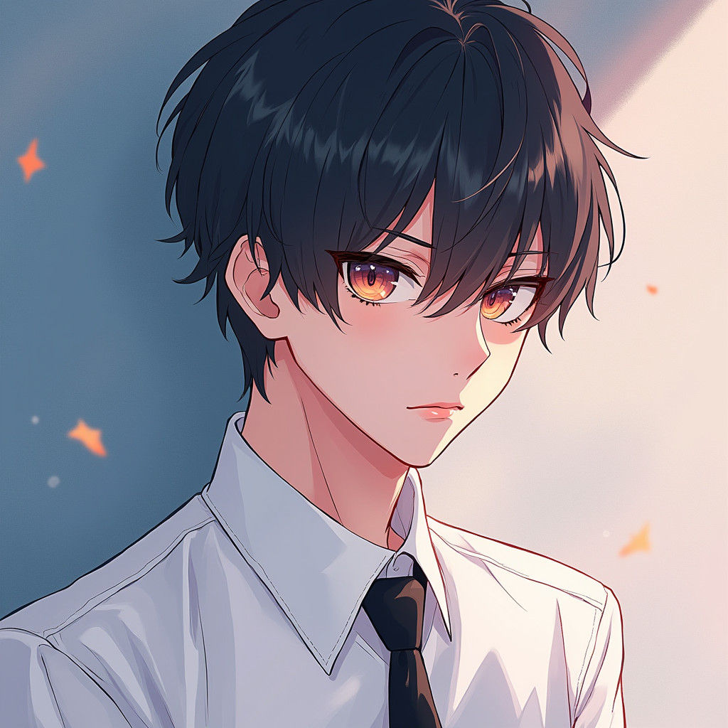Handsome Anime Character with Expressive Eyes