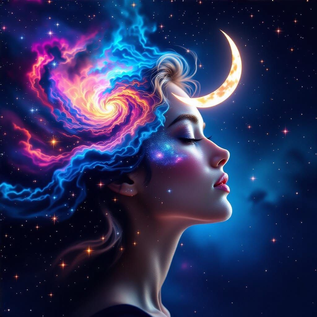 Ethereal Woman of the Cosmos