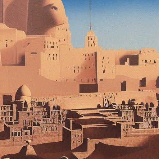 Anubis in Casablanca: Detailed Matte Painting