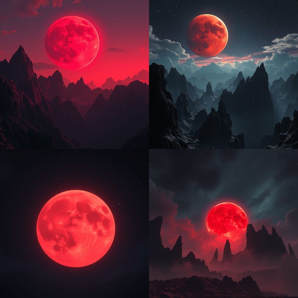 Epic Blood Moon: 3D Game Cinematic Art