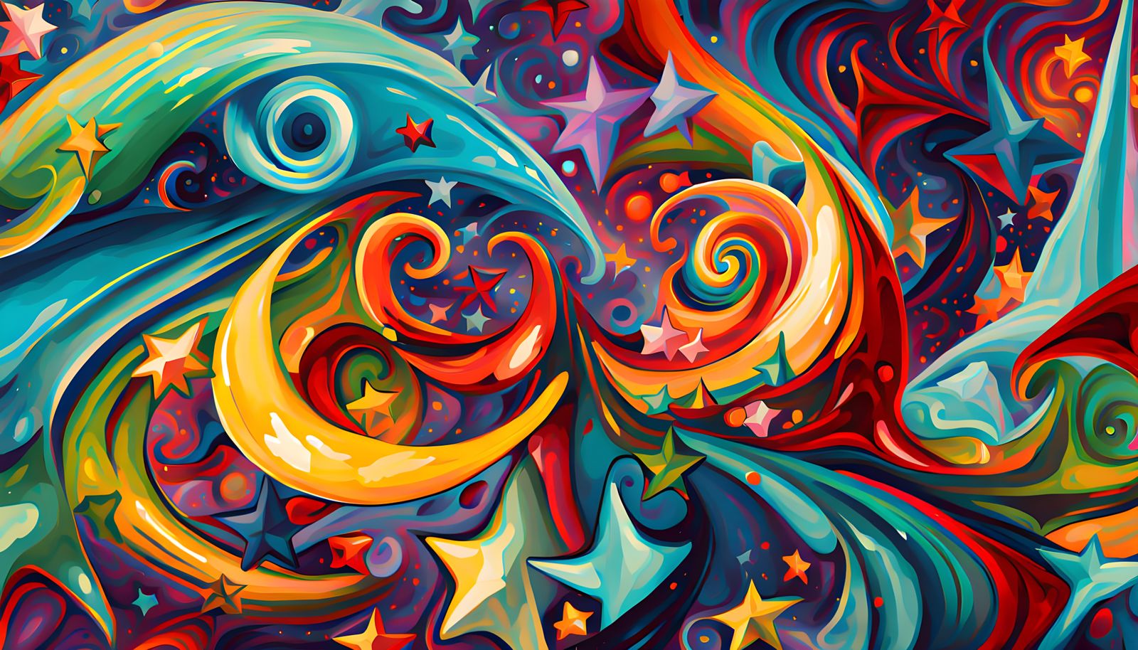 Vortex of Iridescent Stars in a Cosmic Maelstrom