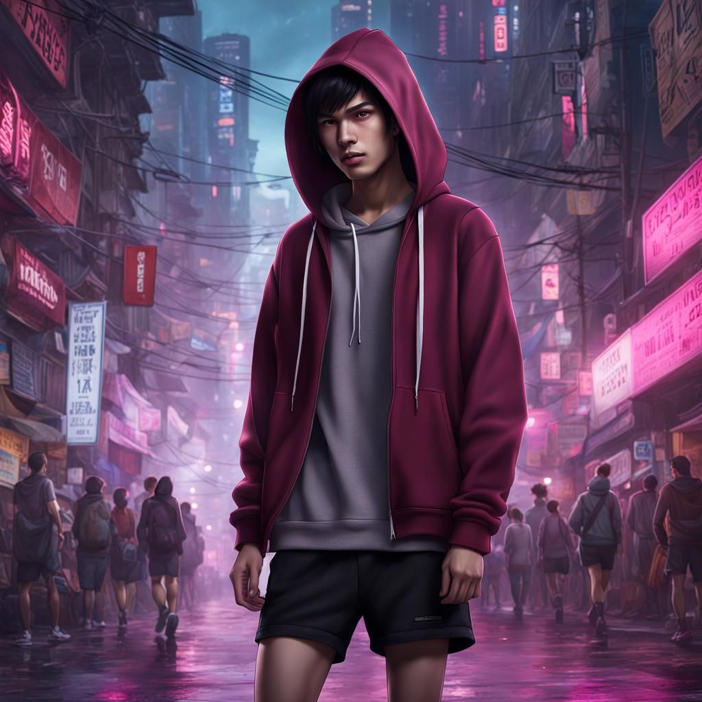 Vietnamese-American Transgender Boy: Detailed Matte Painting