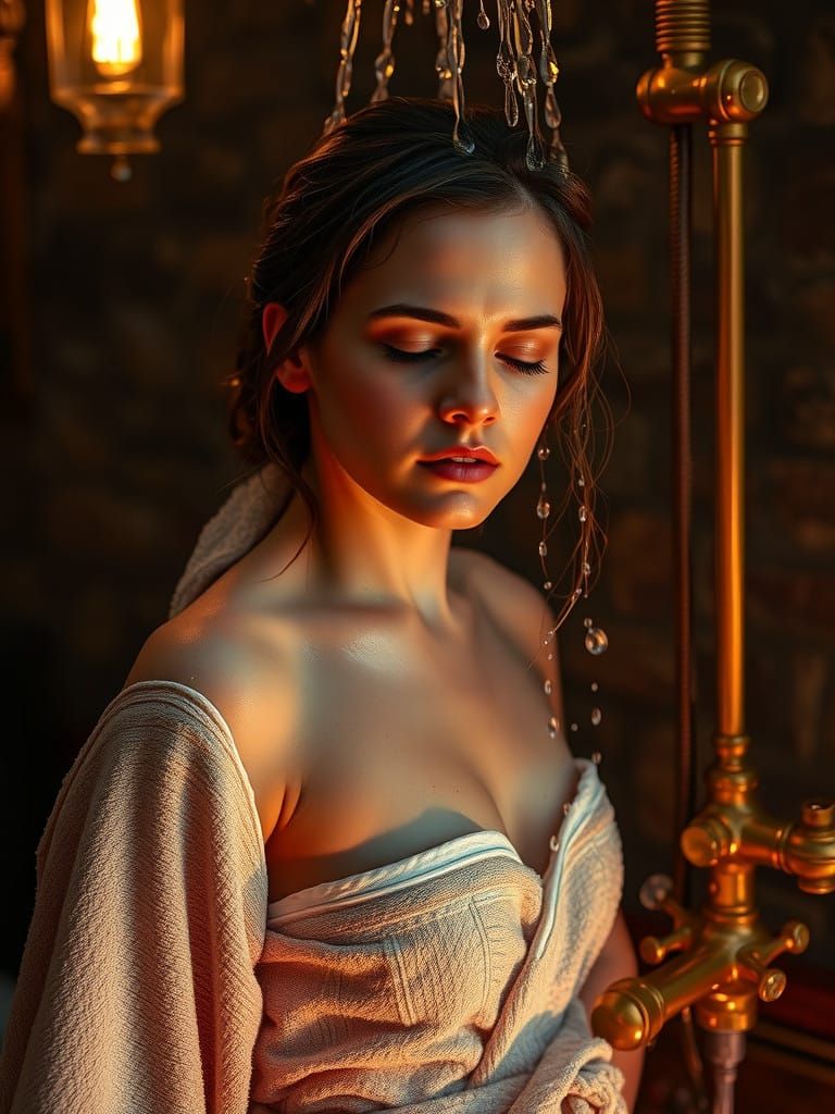 Intimate Pub Shower Scene with Emma Watson