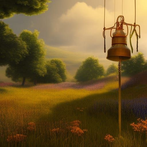 Bells in a Sunny Field: Fantasy Concept Art