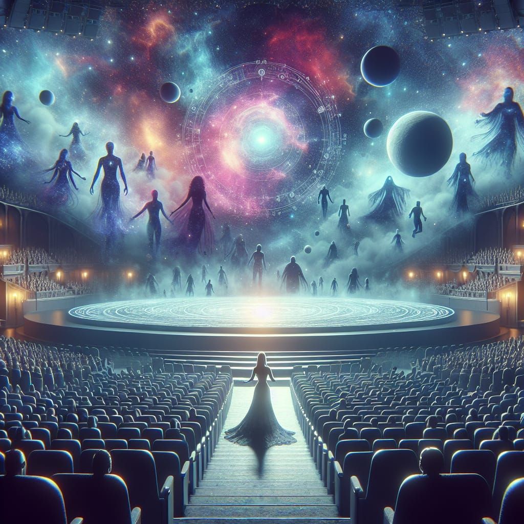 Celestial Singer Performing for Cosmic Audience