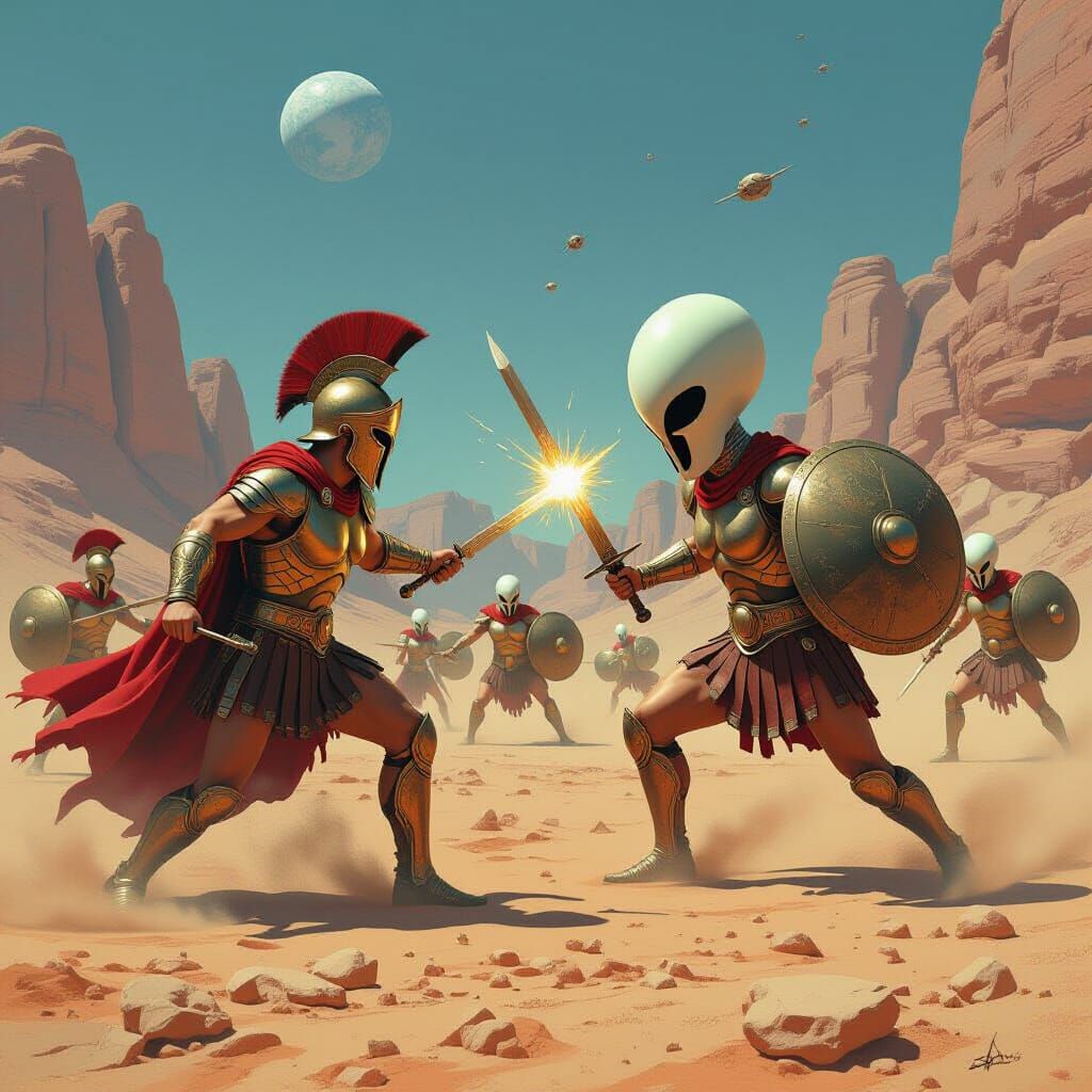 Spartans Clash with Porcelain Aliens on Barren Planet