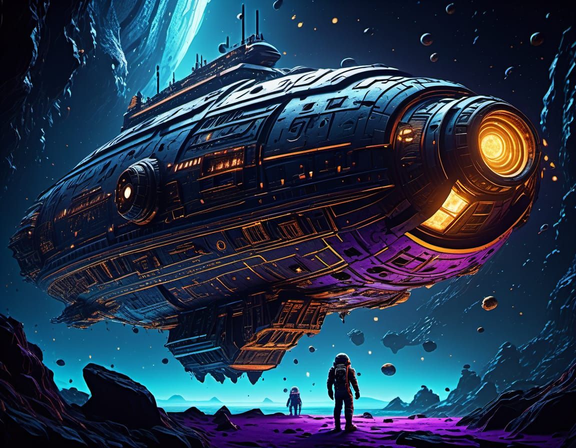 Astronaut Discovers Giant Alien Spaceship in Deep Space