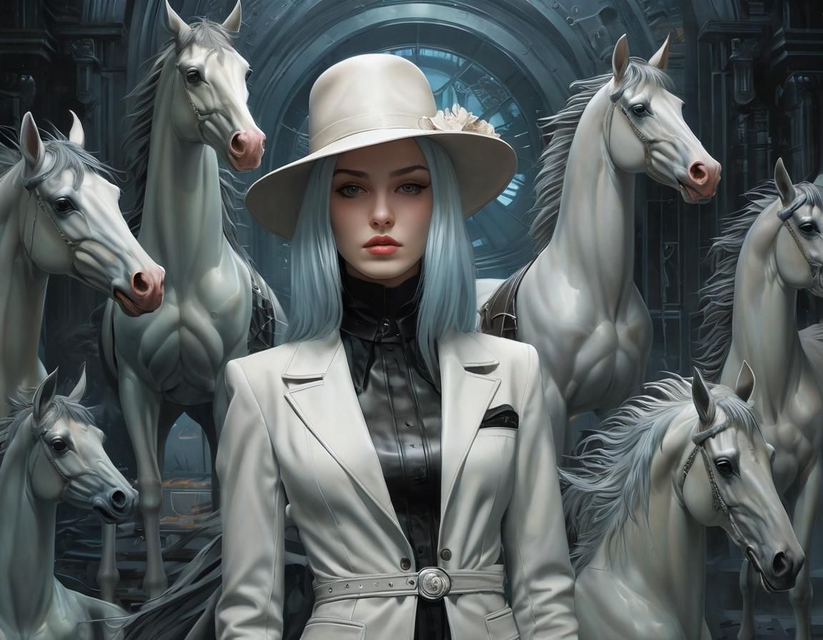 Cyberpunk Portrait in Style of Alex Ross