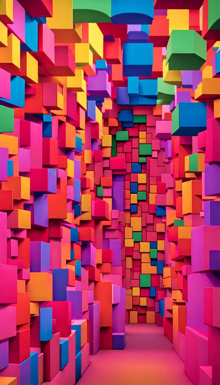 AI Self-Portrait in Psychedelic 3D Maximalist Style