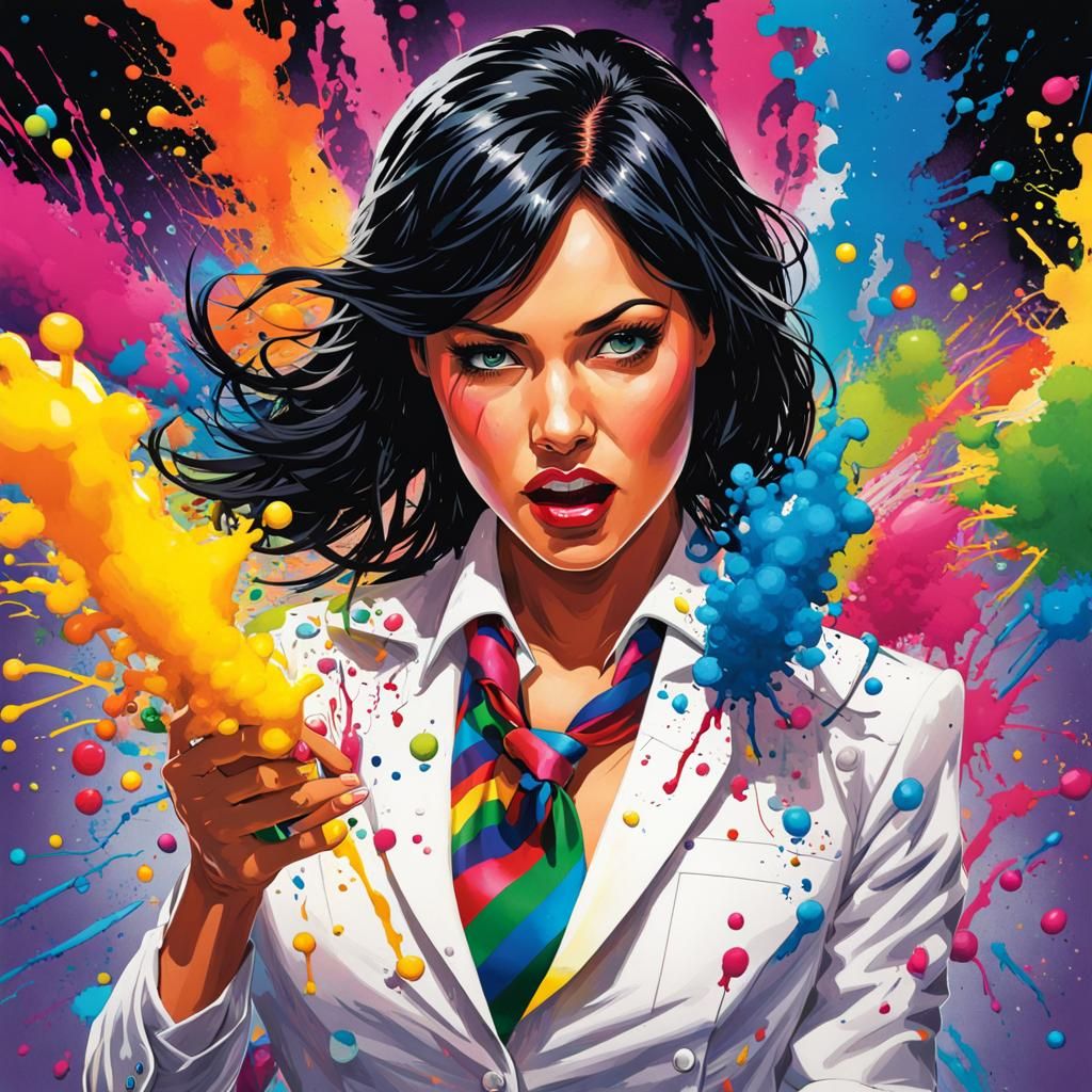 Ink splatter ! Live the rainbow !