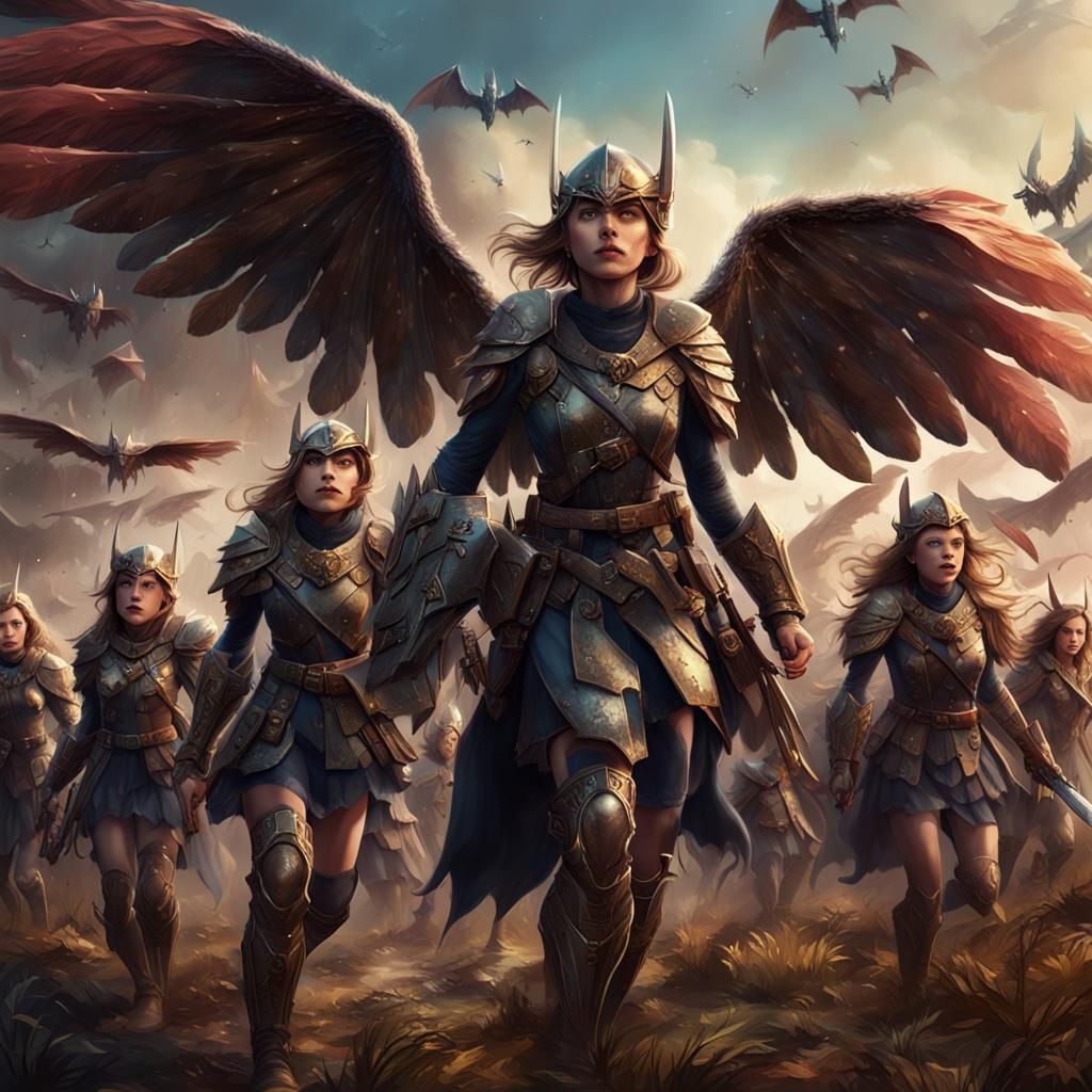 Feather Winged Warriors Smiling as They March to War