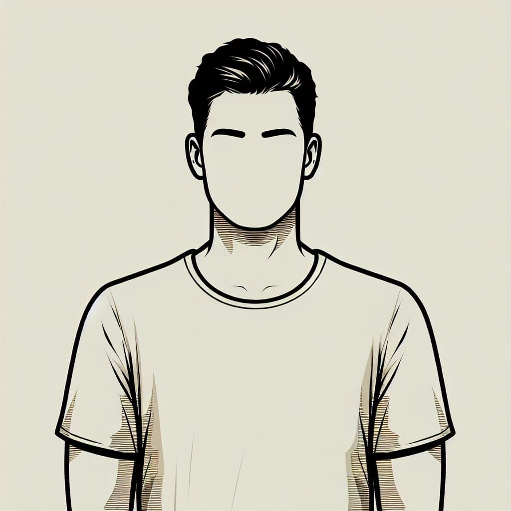 Neutral Figure on Plain Background