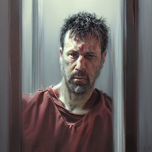 Death Row Inmate: Oil Painting Portrait