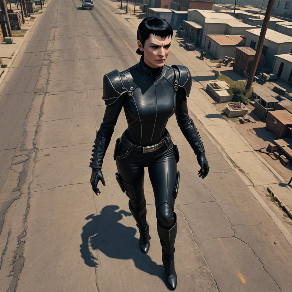 Servalan Giantess Stomping Through Grand Prairie, Texas