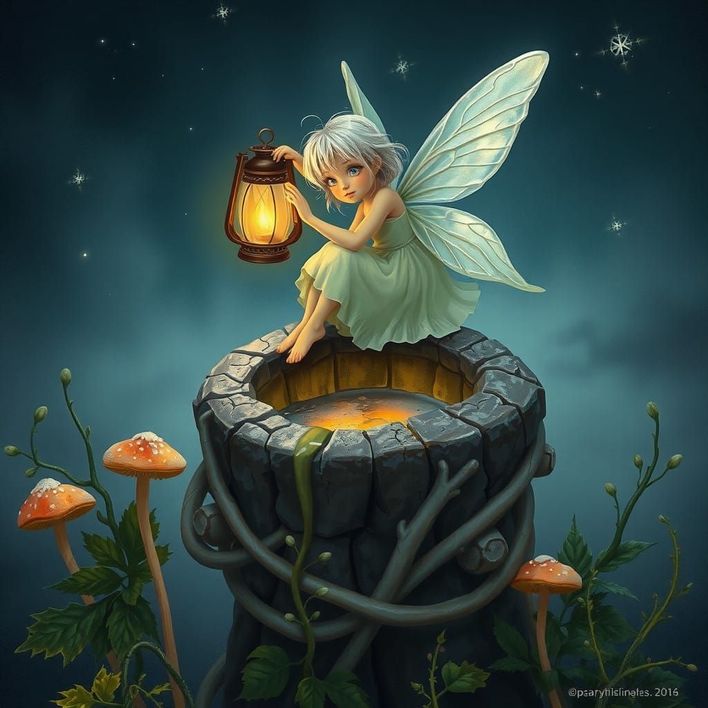 Delicate Fairy Amidst Whispers of Nature