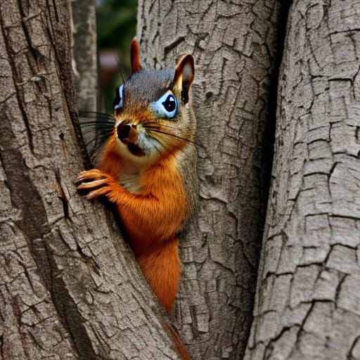 Steampunk Squirrel City in a Tree