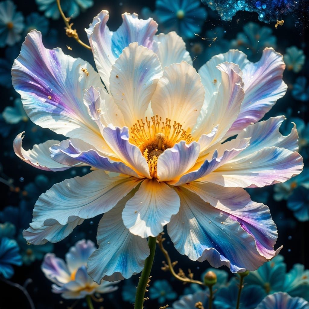 Ethereal Flower Embodies Consciousness in Impressionist Styl...