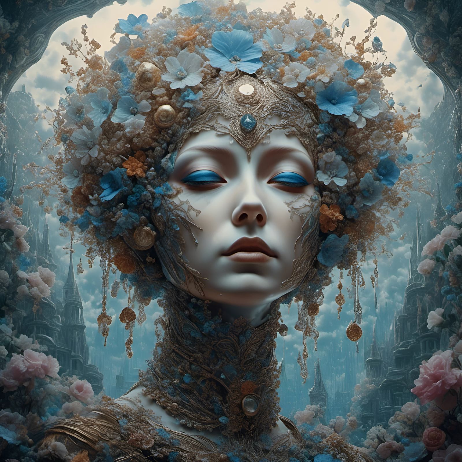 Noseless Masterpiece: Surreal Pastel Art in 16K