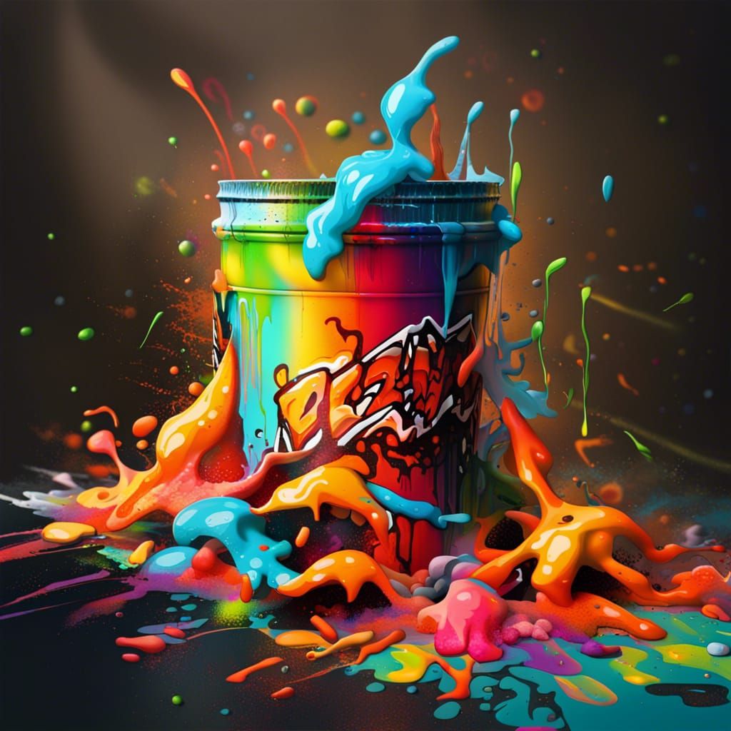 Frenzy Colors Graffiti Art in Splash Style