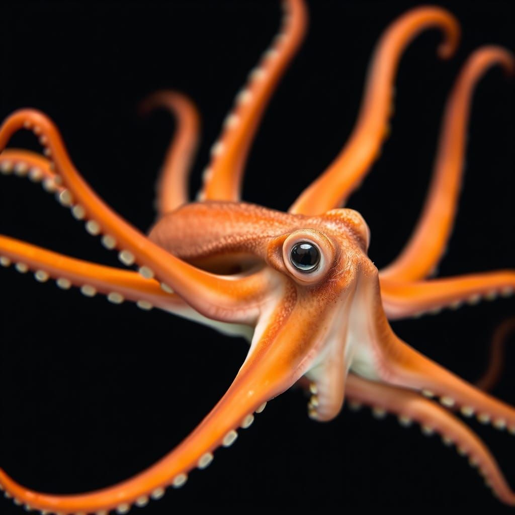 Striking Octopus Portrait in Professional Photography Style