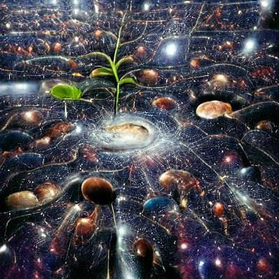Expanding Universe Visualization: Space Growth Concept