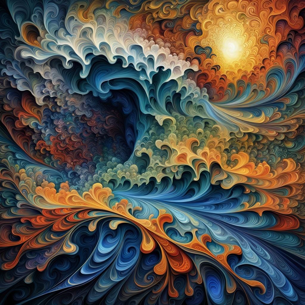 Oozing Art: A Hyperrealistic Cosmic Illustration