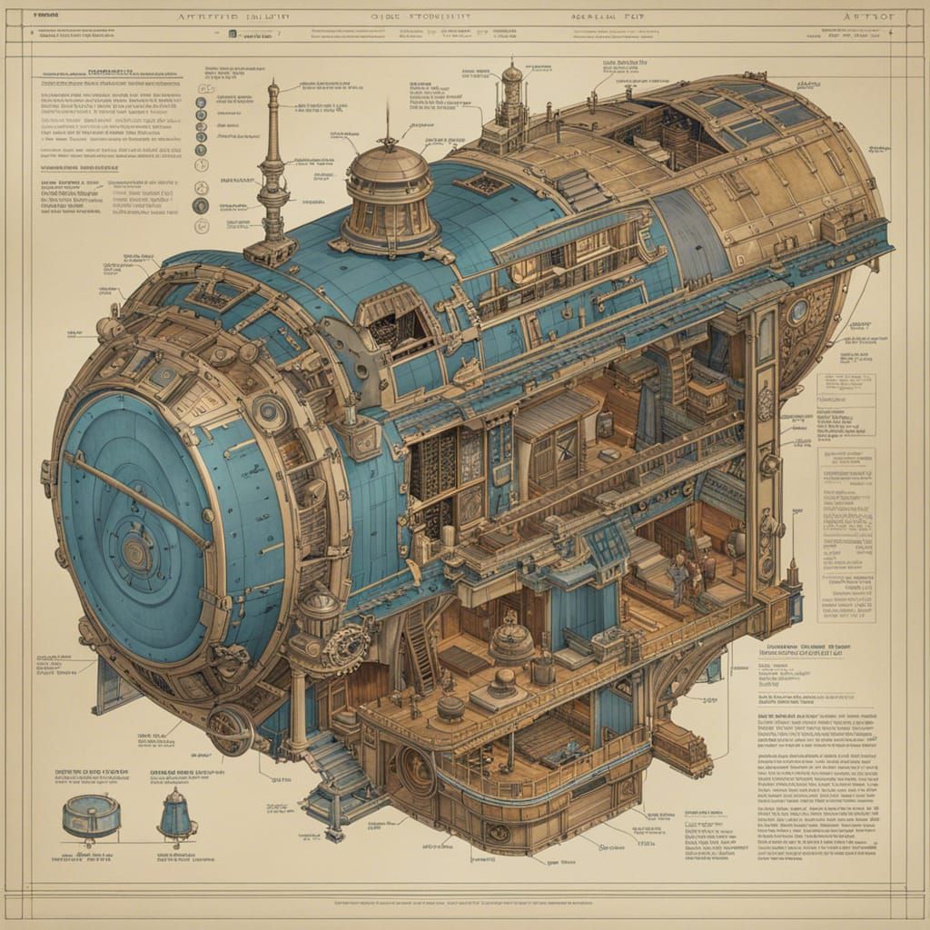 Artifact Blueprint in Studio Ghibli Style