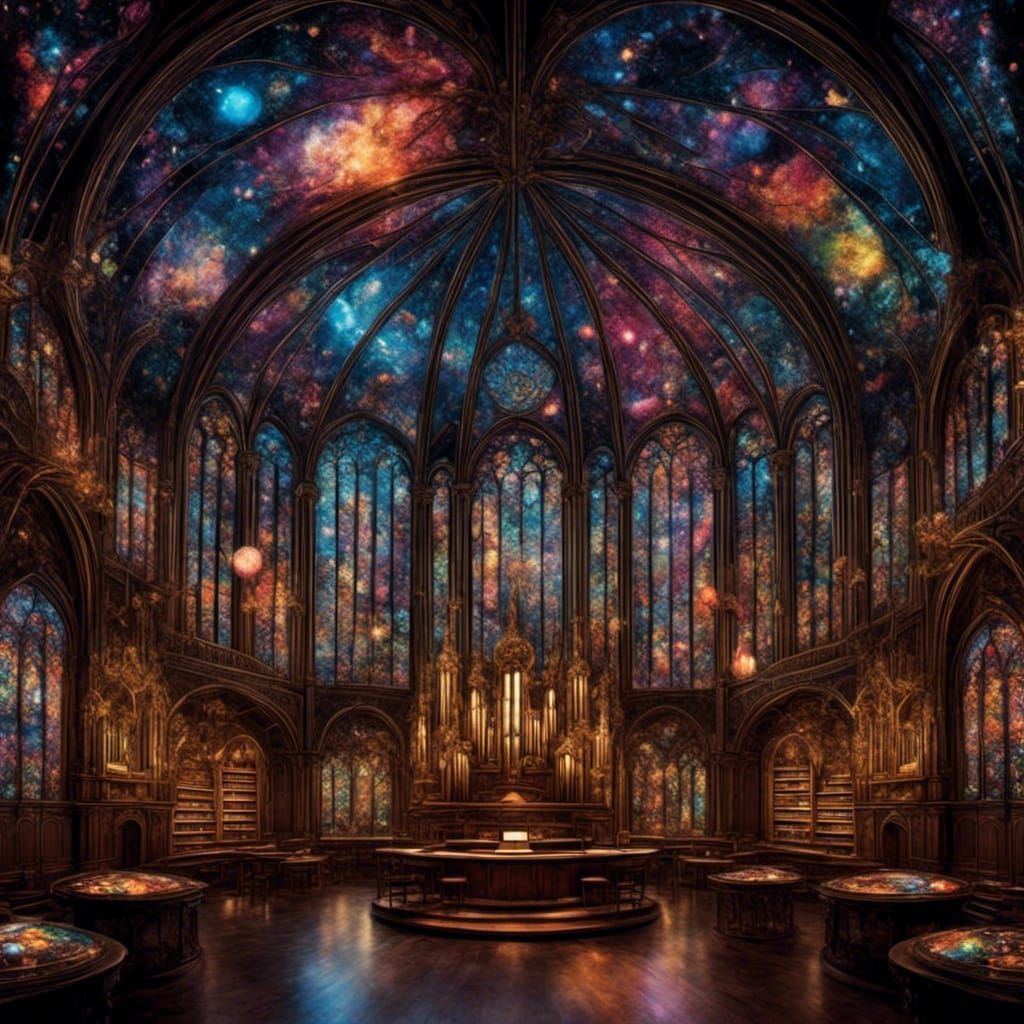 Stained Glass Organ of Stars and Music