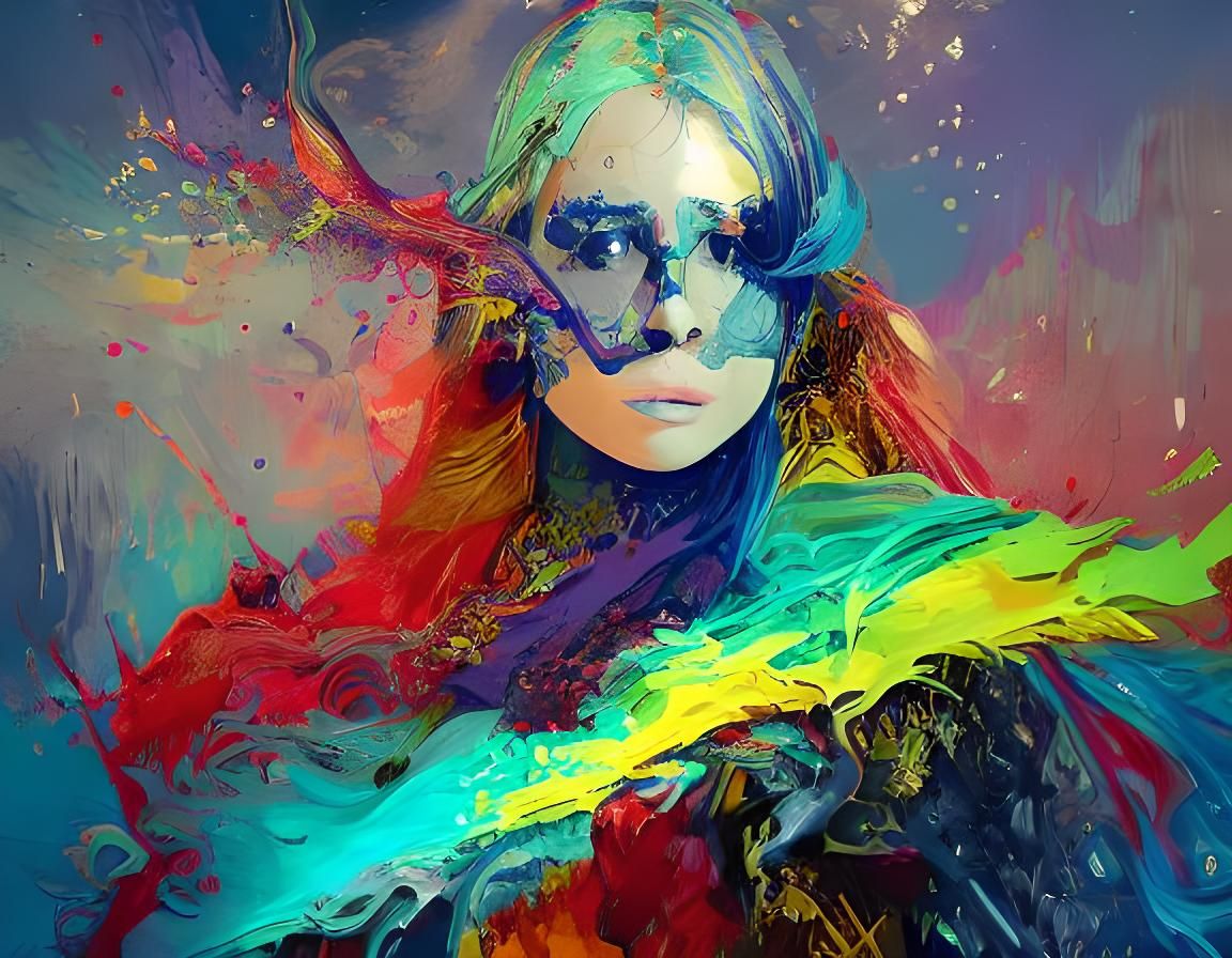 Hyperdetailed Portrait with Splashes in Unreal Engine 5