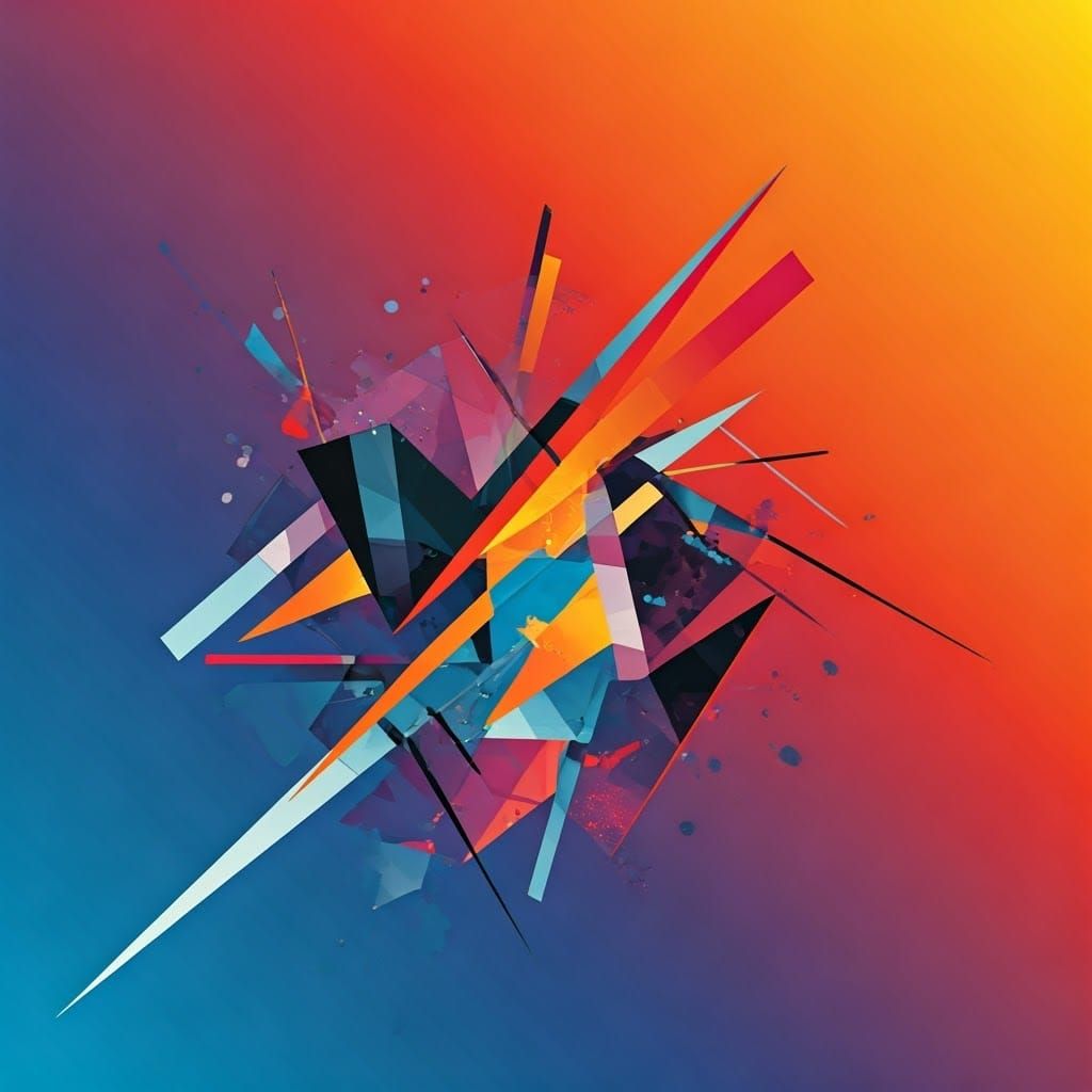 Vibrant Geometric Abstractions in Kaleidoscopic Colors