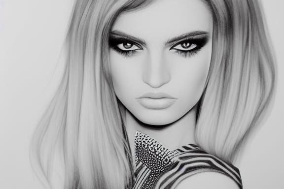 Monochrome Goddess of Shadow and Light