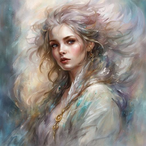 Modern Russian Girl Portrait in Romantic Realism Style