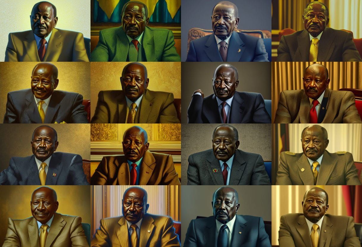 Yoweri Museveni, President of Uganda: AI-Generated Portrait