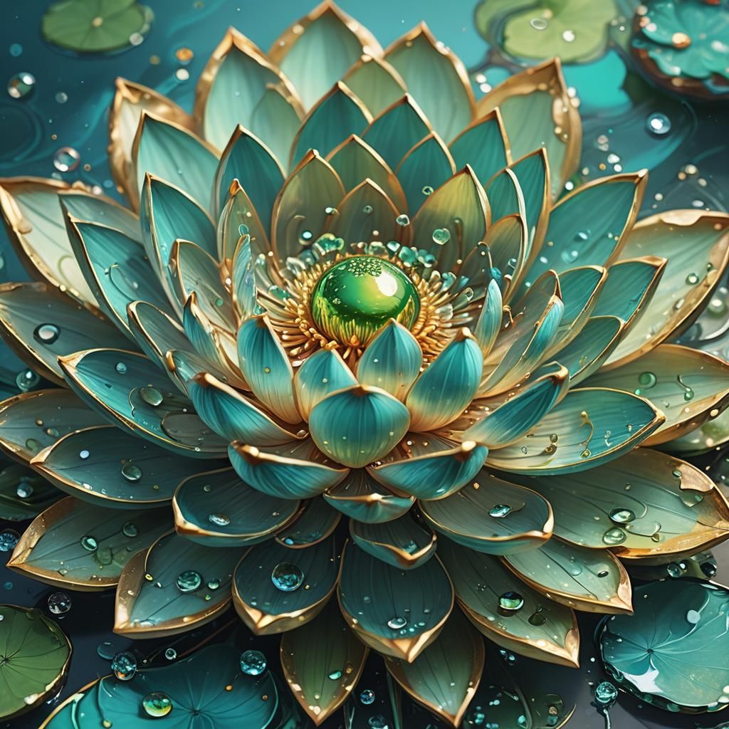 Intricate Lotus Flower: Fantasy Concept Art