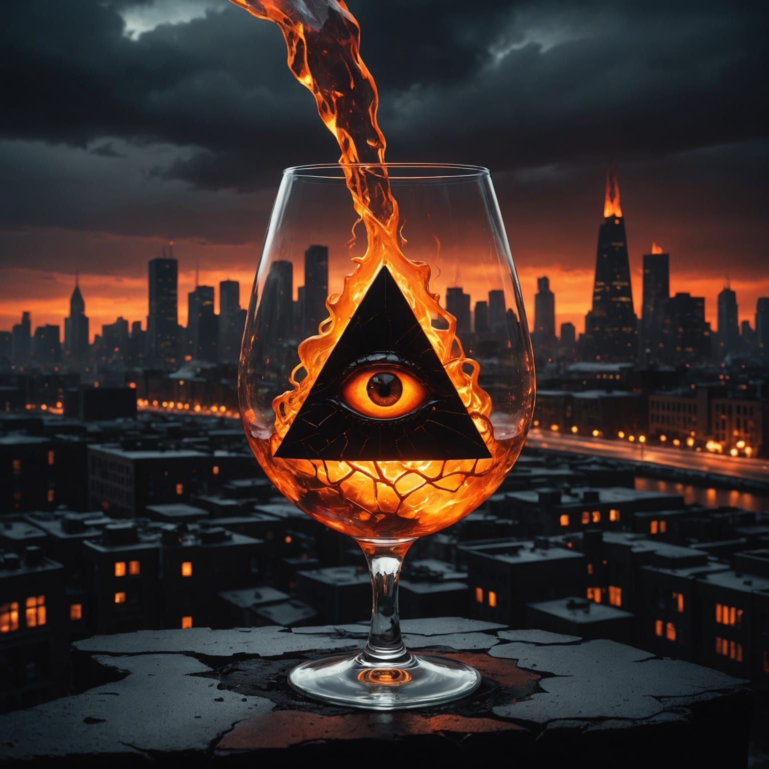 Glowing Glass A Gripped by Tendril