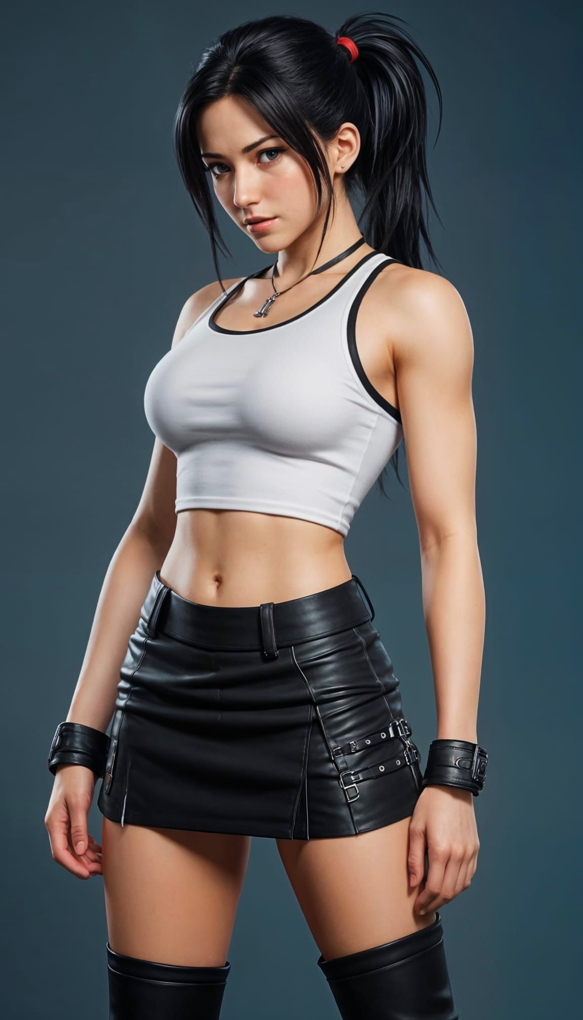Tifa Lockhart in White Top Outfit