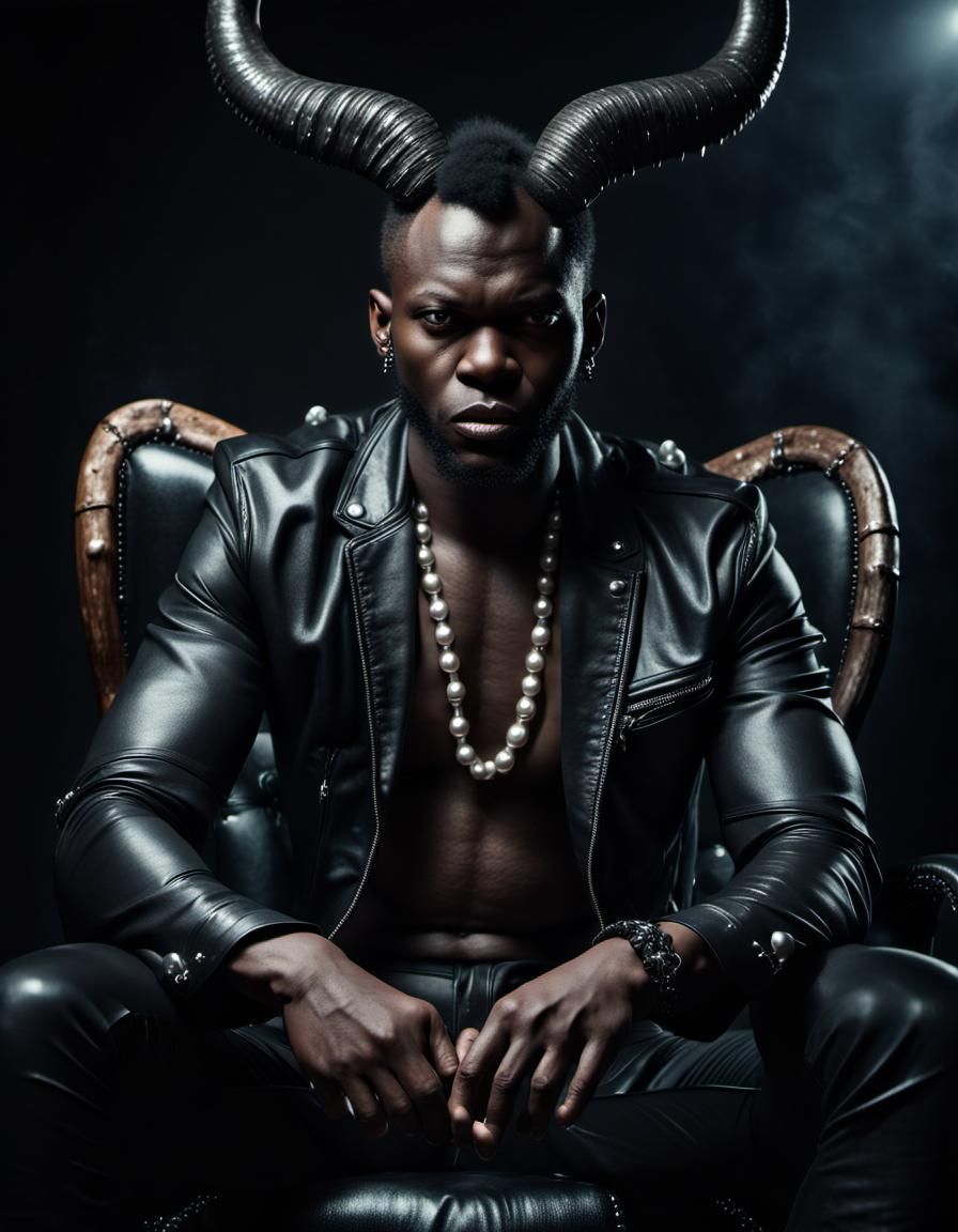 Dark Devil King on Throne