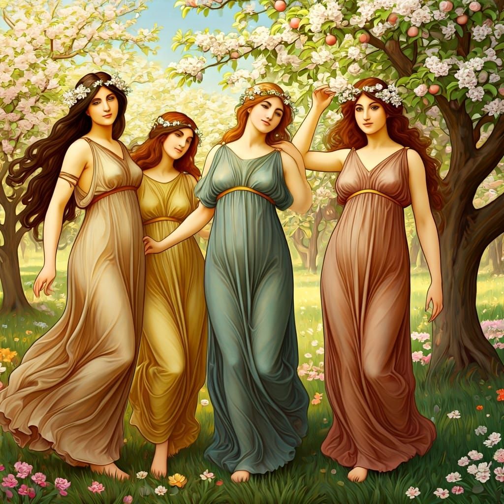 Epimelides are nymphs of orchards in Greek mythology.