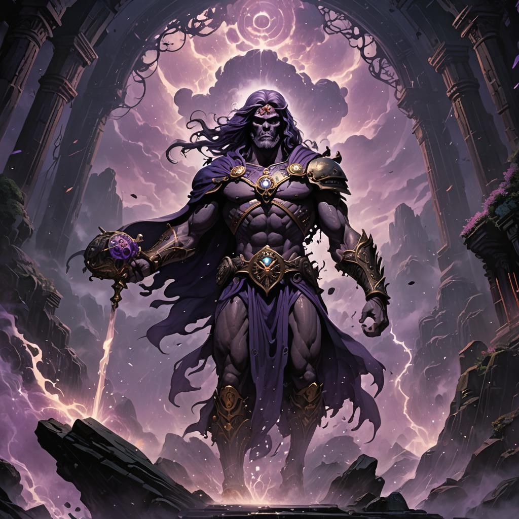 Eerie Greyskull in Dark Fantasy Style