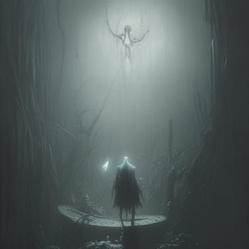 Horror BMO and 33 in Gustave Doré Style