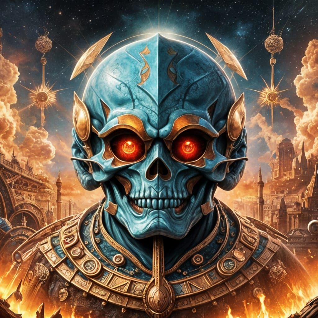 Distorted Doppelgänger Portrait in Disarray