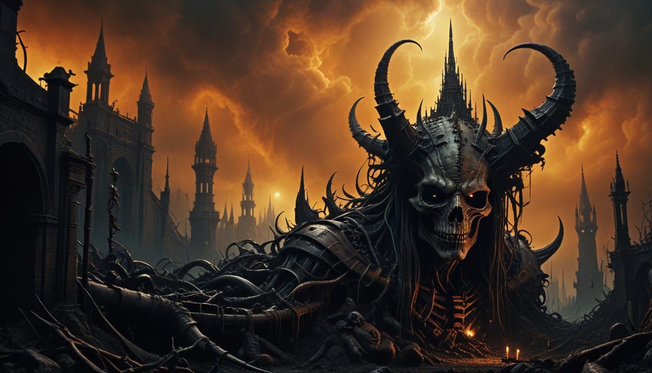 Twisted Nightmare Rises from Dark Abyss in Gothic Horror Sce...