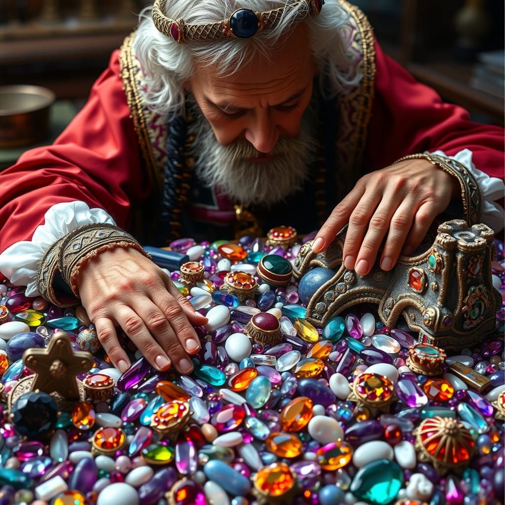 Glamorous Master Weaver of Gemstone Tapestry in Baroque Styl...