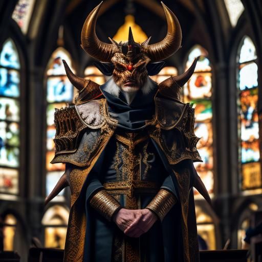 Demonic Priest Delivers Sermon in Crowded Church