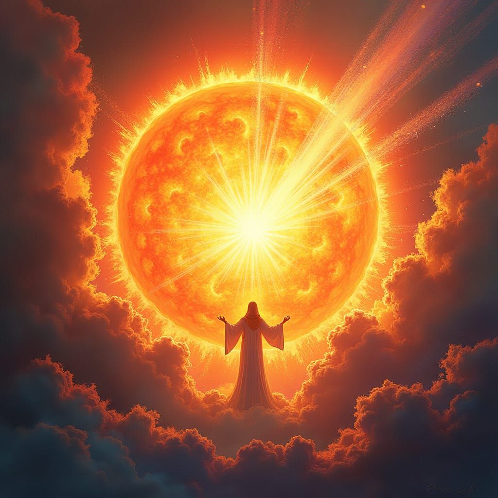 Ethereal Holy Spirit in Astral Solar Flare