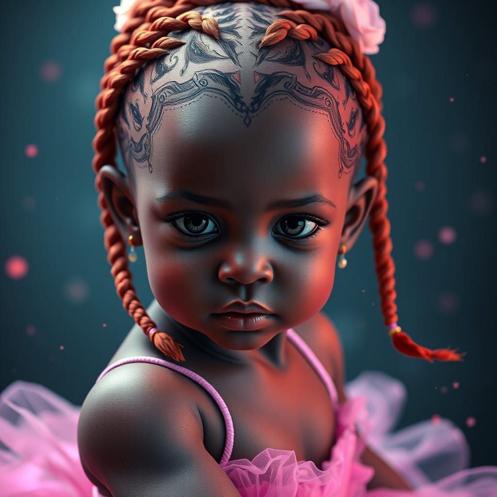 Whimsical Fantasy Ballerina in Vibrant Colors