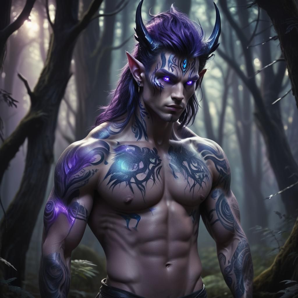 Ethereal Creature in Magical Forest, Hyperrealistic Fantasy ...